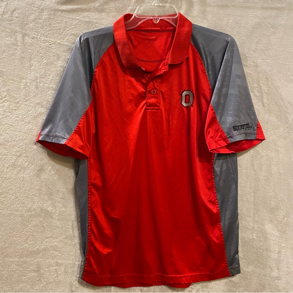 Ohio State Shirt Men’s Red Polo Varsity Short Sleeve Buckeyes Athletic Apparel